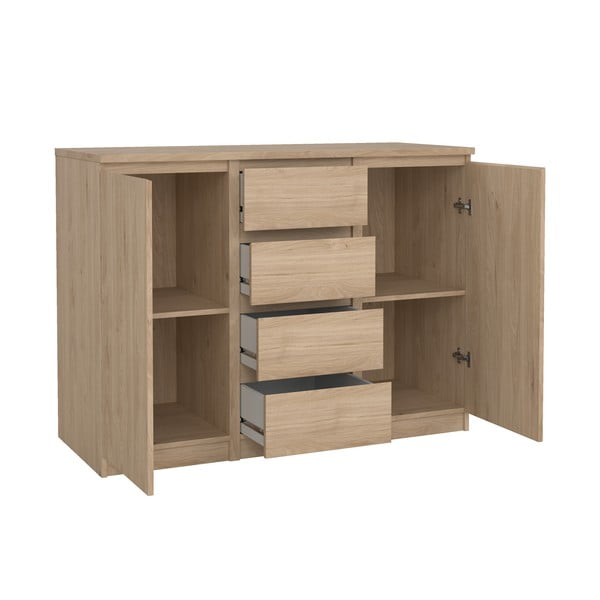 Komoda w dekorze dębu w naturalnym kolorze 121x91x50 cm Naia – Tvilum-image-2