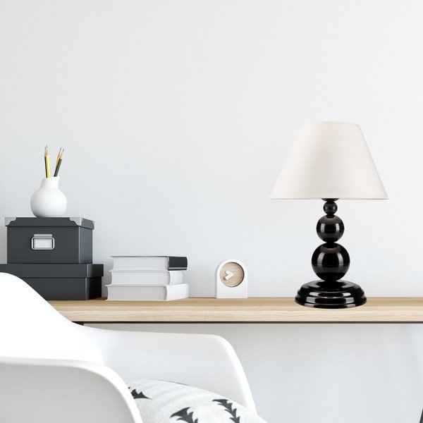 Czarna lampa stołowa − LAMKUR-image-1