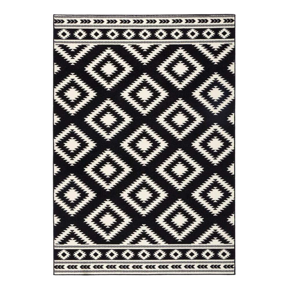 Czarno-biały dywan Hanse Home Gloria Ethno, 80x150 cm