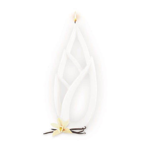 Biała świeca o zapachu wanilii Alusi Livia Grande, 6 h