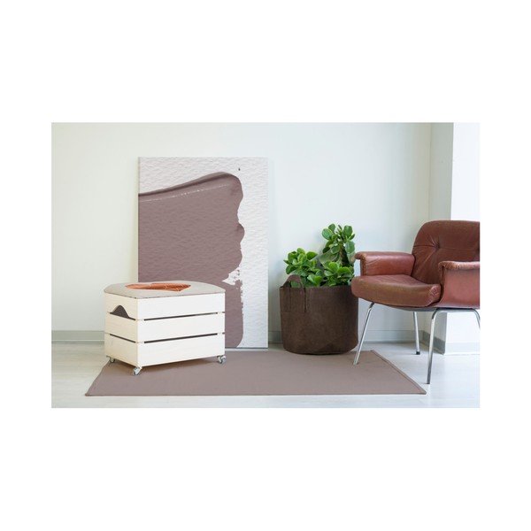 Biały stołek ze schowkiem Really Nice Things Heart, 50x35 cm-image-1