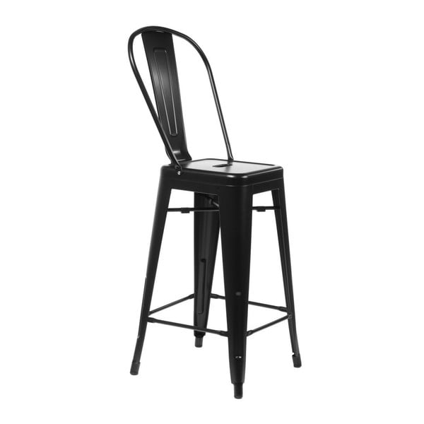 Czarne krzesło barowe D2 Paris