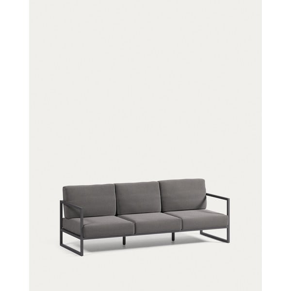Ciemnoszara aluminiowa sofa ogrodowa Comova – Kave Home-image-4
