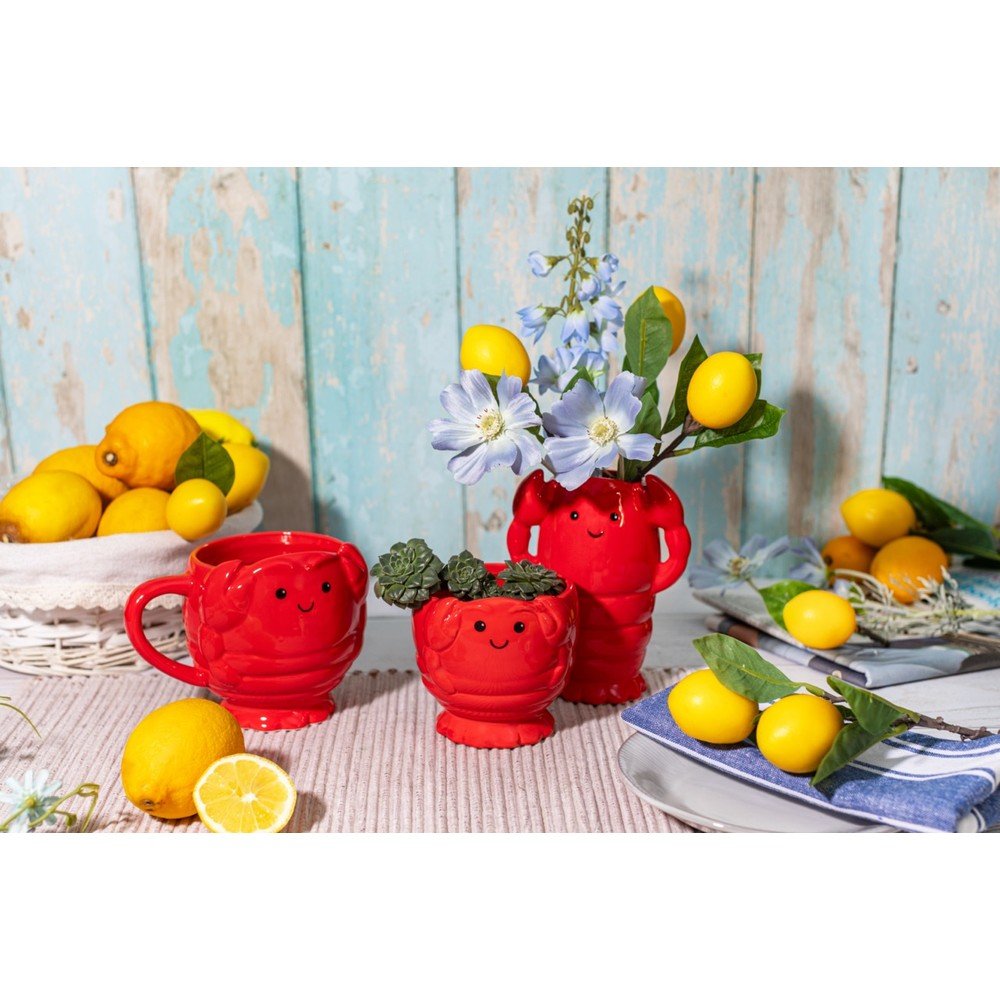 Ceramiczna osłonka na doniczkę ø 10 cm Lobster – Sass & Belle (zdjęcie 4)