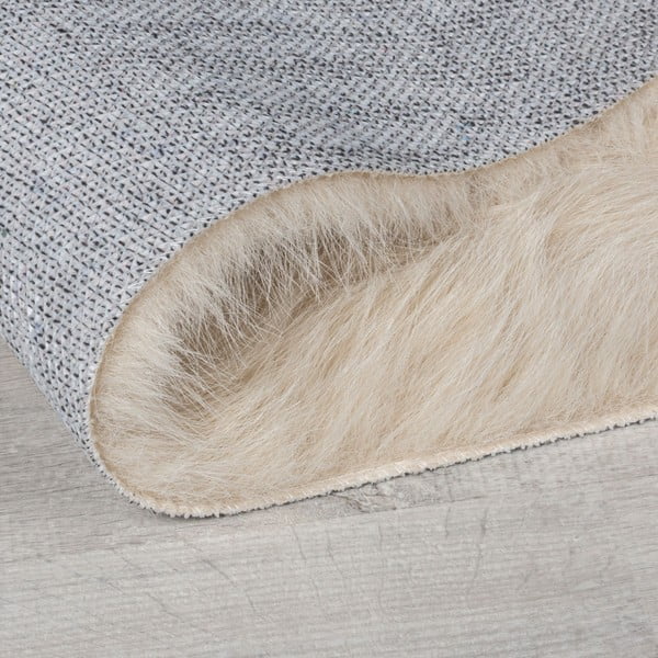 Kremowa syntetyczna skóra 80x150 cm Waffle Faux Fur – Flair Rugs-image-3