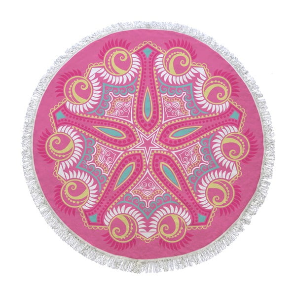 Okrągły ręcznik Pink Universe, ⌀ 150 cm