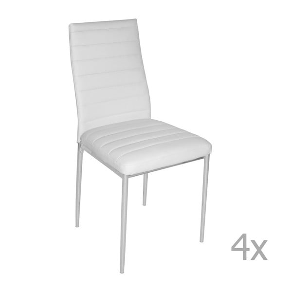 Zestaw 4 białych krzeseł 13Casa Rederi