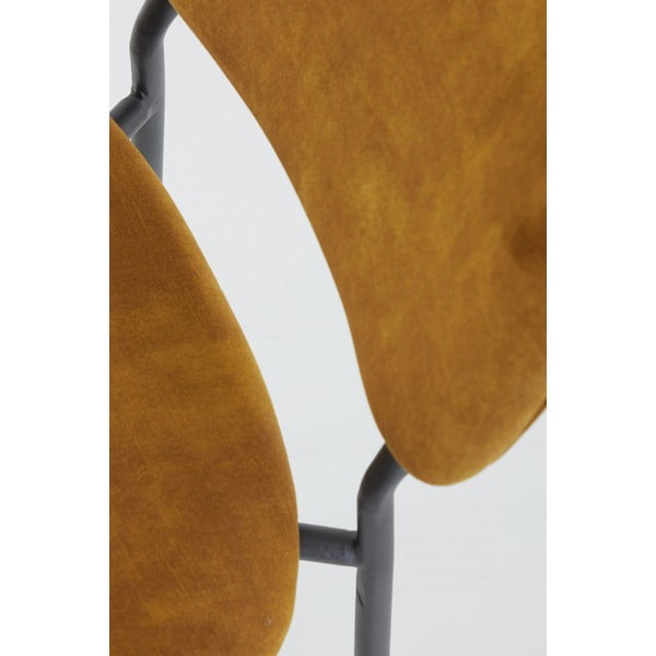 Musztardowy aksamitny hoker 92 cm Emma – Light & Living-image-1