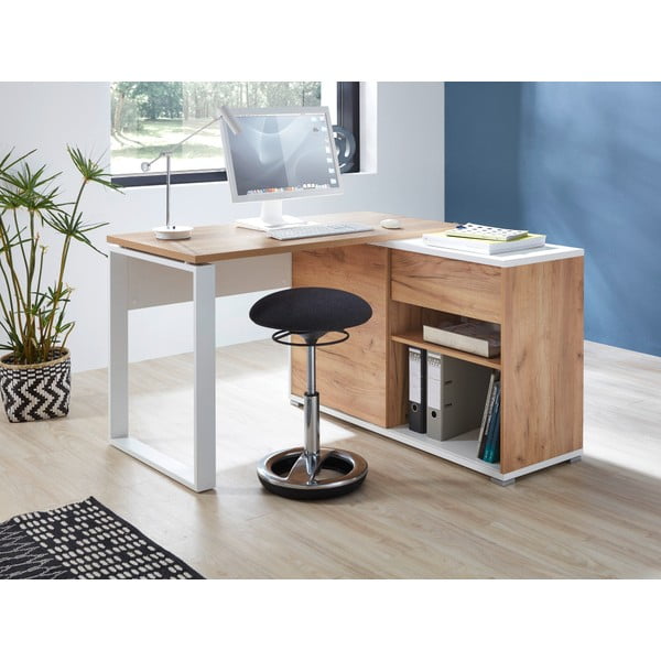 Biurko w dekorze dębu 120x117 cm Lioni – Germania-image-2