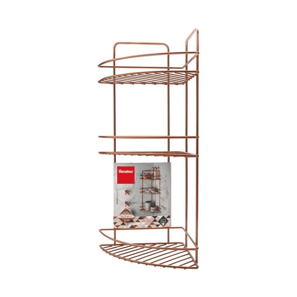 3-poziomowa narożna półka łazienkowa Metaltex Copper-image-3