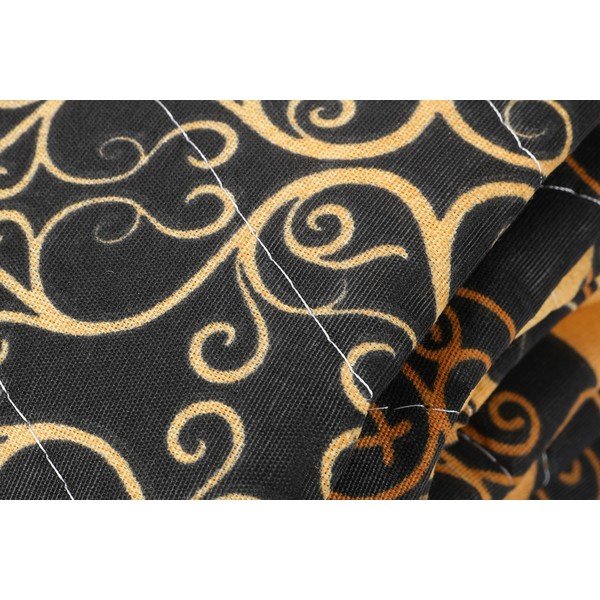 Zestaw pikowanej narzuty na łóżko i 2 poszewek na poduszki Eponj Home Şehri-Ala Gold, 200x220 cm-image-1