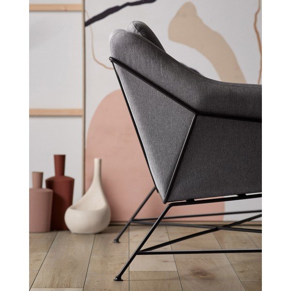 Szara sofa 128 cm Brida – Kave Home-image-2