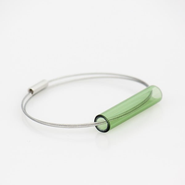 Zielona bransoletka szklana ko–ra–le Tubes