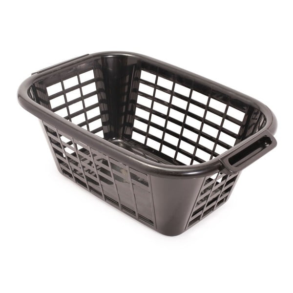 Czarny kosz na pranie Addis Rect Laundry Basket, 40 l