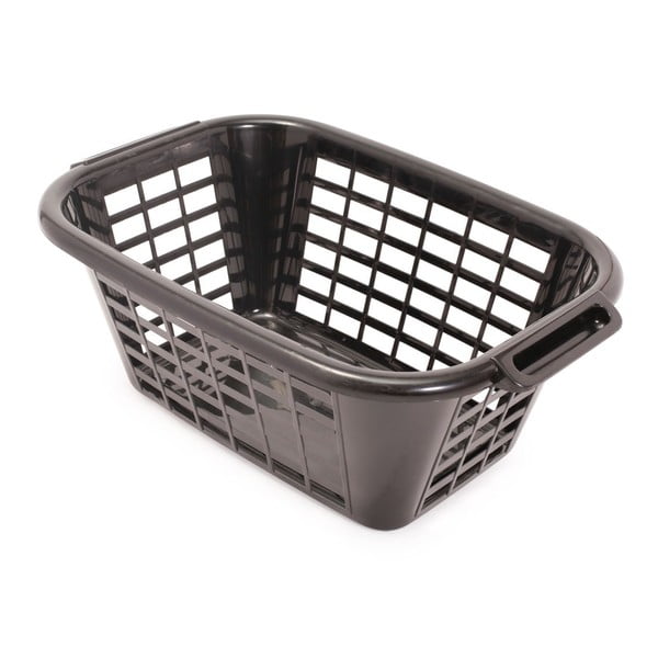 Czarny kosz na pranie Addis Rect Laundry Basket, 40 l
