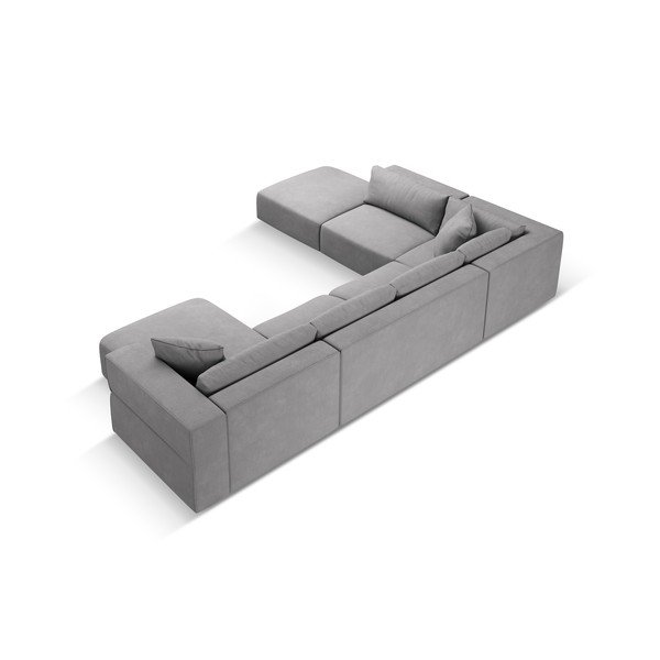 Jasnoszary narożnik (lewostronny/w kształcie litery U) Esther – Milo Casa-image-3