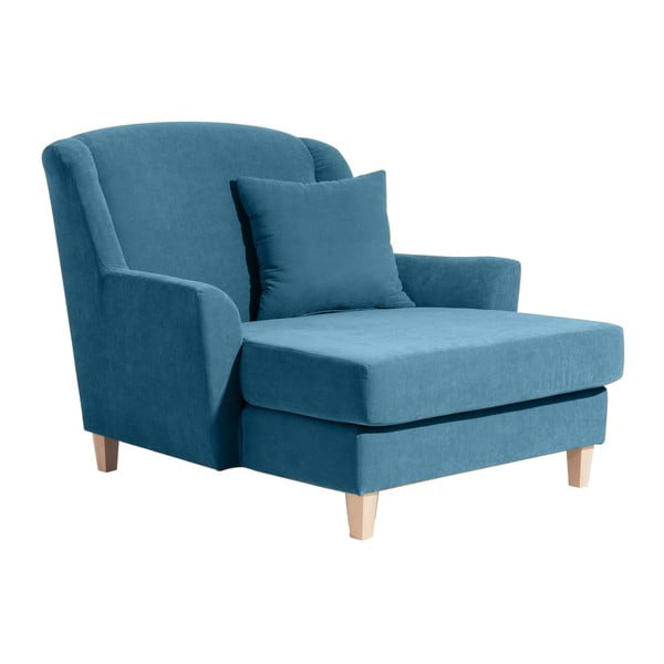 Niebieskozielony fotel Max Winzer Judith Velor