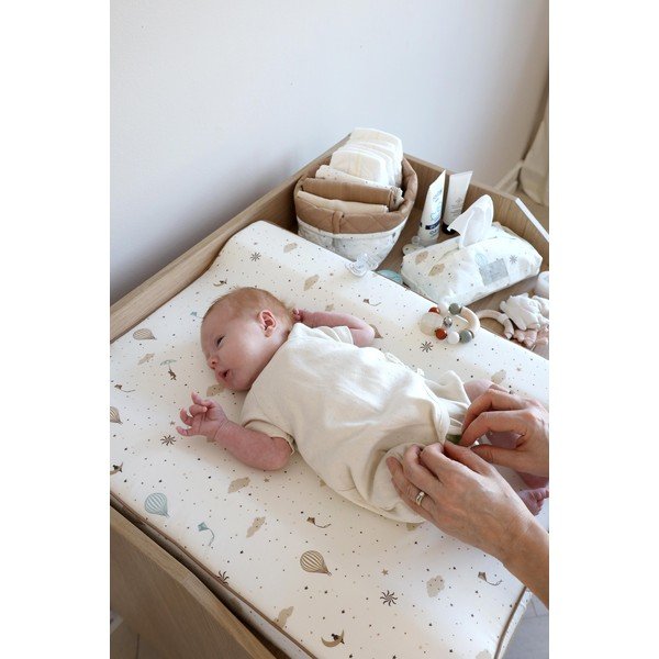 Różowe/kremowe tekstylne dziecięce kosze na zabawki 2 szt. ø 24x17 cm Bows – Cam Cam Copenhagen-image-1