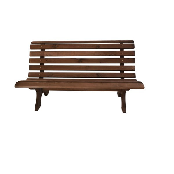 Brązowa drewniana ławka ogrodowa Retro – Rojaplast-image-2