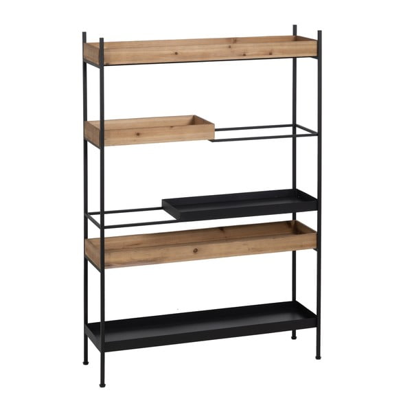 Czarny metalowy regał 85x130 cm – Ixia