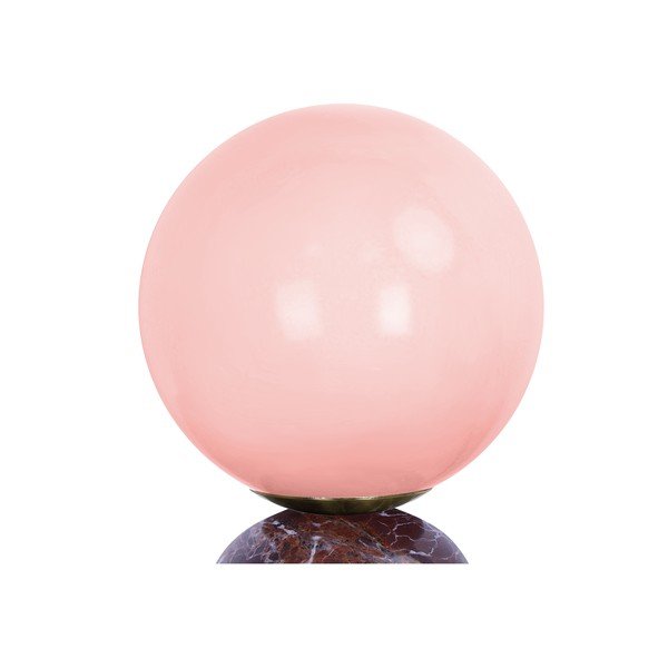 Bordowa marmurowa lampa stołowa (wysokość 20 cm) Lazio Sphere – Leitmotiv-image-4