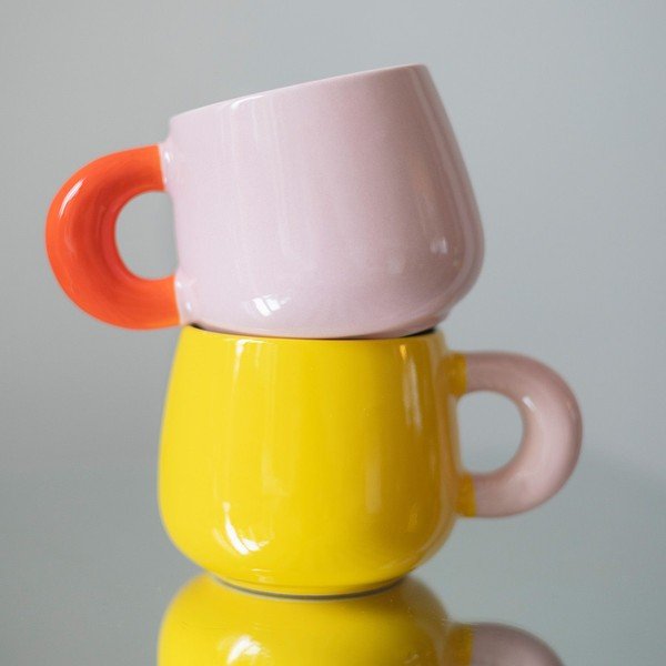 Różowy kubek new bone china 470 ml Coco – ONA-image-3