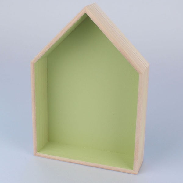 Półka wisząca Domek 21x30 cm, zielona