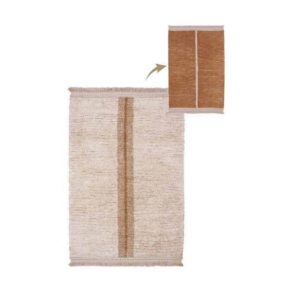 Ceglasto-beżowy bawełniany dywan 170x240 cm Duetto Toffee – Lorena Canals-image-3