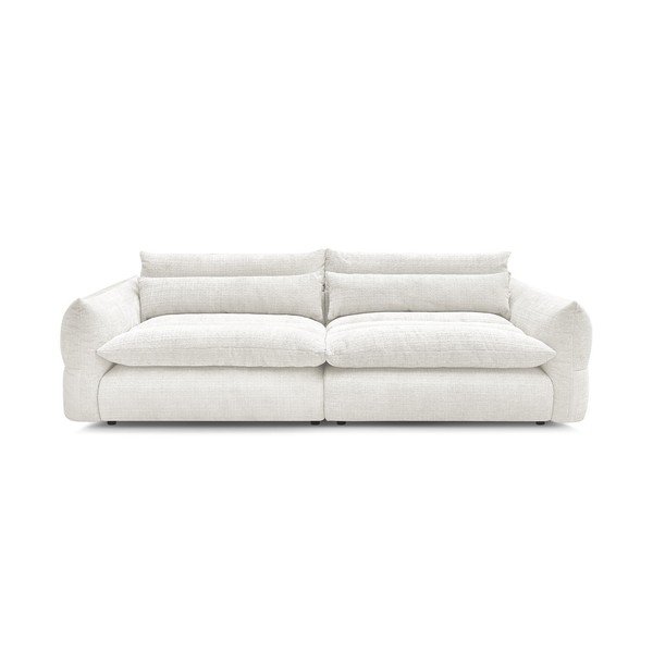 Biała sofa z tkaniny szenilowej 276 cm Neil – Bobochic Paris