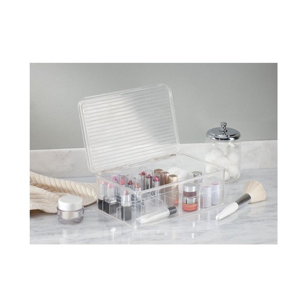 Organizer InterDesign Clarity Lipstick & Cosmetic Box, 27,5x18,5x9,5 cm-image-2