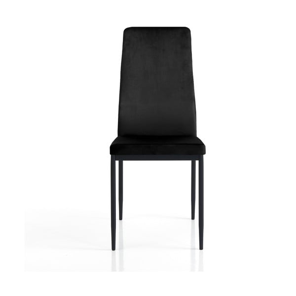 Czarne krzesła zestaw 2 szt. z aksamitu Fefè – Tomasucci