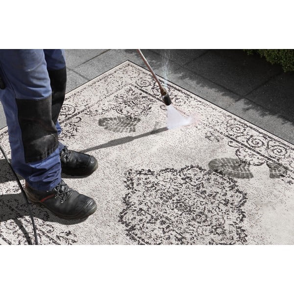 Czarno-kremowy dywan odpowiedni na zewnątrz NORTHRUGS Cebu, 160x230 cm-image-3