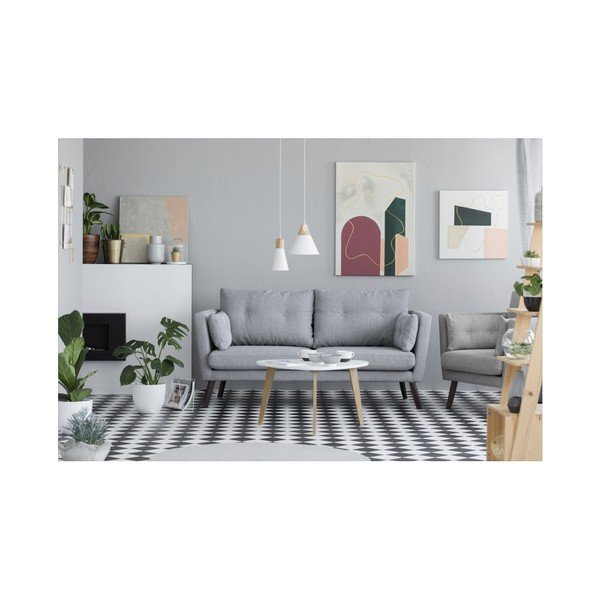 Jasnoszara sofa 3-osobowa Mazzini Sofas Elena-image-1