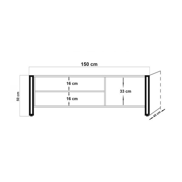 Szafka pod TV Milo, dł. 150 cm-image-1