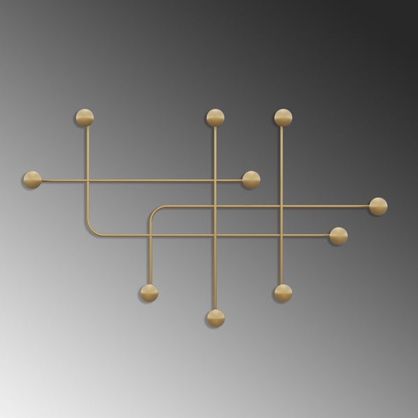 Metalowy wieszak ścienny w kolorze złota Dama – Kalune Design-image-4