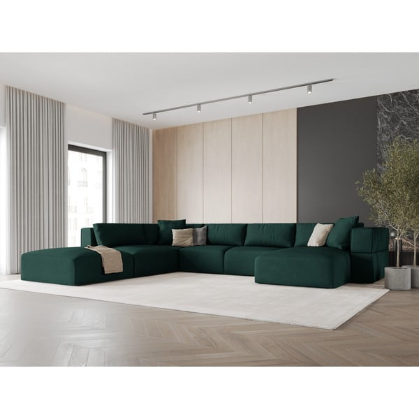 Zielony narożnik (lewostronny/w kształcie litery U) Esther – Milo Casa-image-1