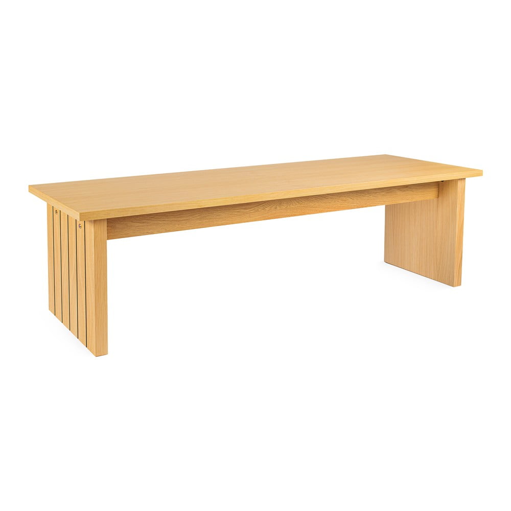 Naturalny stolik z blatem w dekorze dębu 60x120 cm Stripe – Woodman (zdjęcie 5)