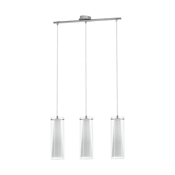 Lampa wisząca w kolorze srebra ze szklanym kloszem PINTO – EGLO