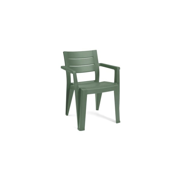 Zielone plastikowe krzesło ogrodowe Julie – Keter