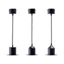 Zestaw 3 czarnych lamp wiszących EMKO Hat