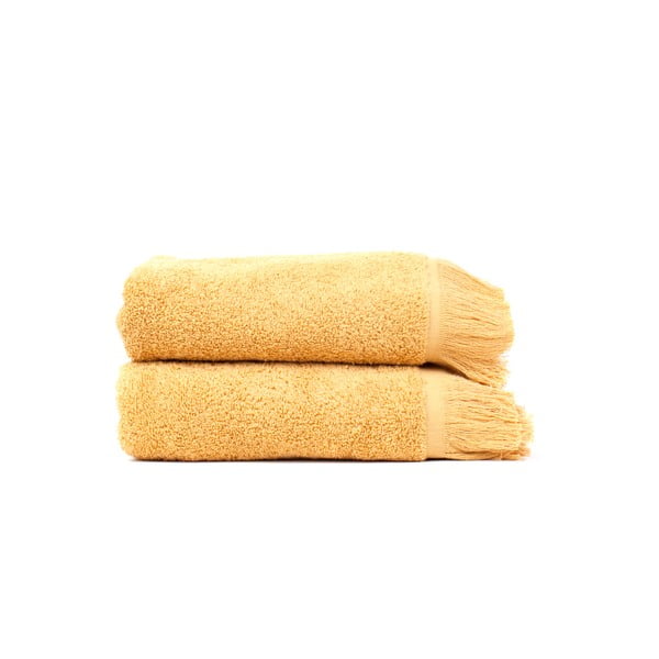 Zestaw 2 żółtych ręczników bawełnianych Casa Di Bassi Sun, 50x90 cm