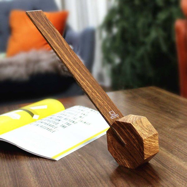 Jasnobrązowa lampa stołowa LED (wysokość 38 cm) Octagon One – Gingko-image-3