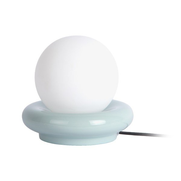 Jasnoniebieska lampa stołowa ceramiczna (wysokość 19 cm) Catania Ring – Leitmotiv