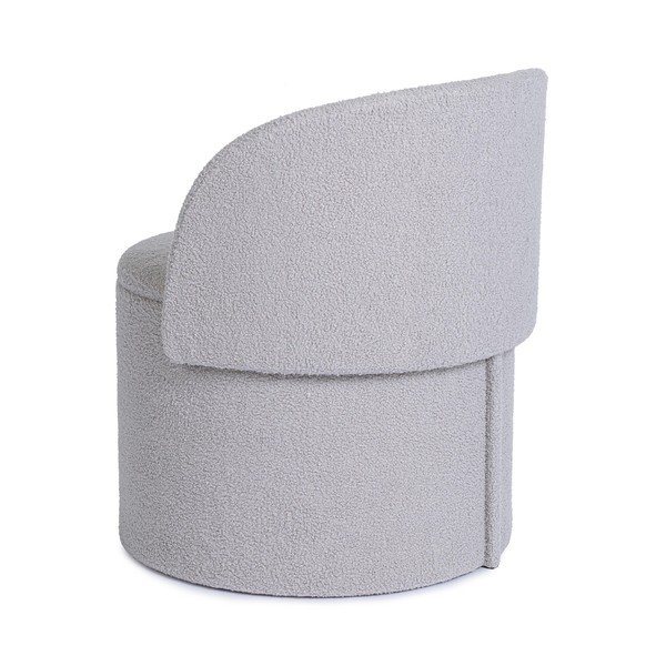 Jasnoszary puf z materiału bouclé Anthea – Yes Everyday-image-4