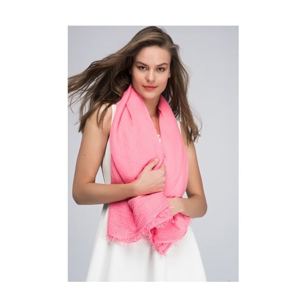 Różowy szalik damski NW Chloe, 150x190 cm