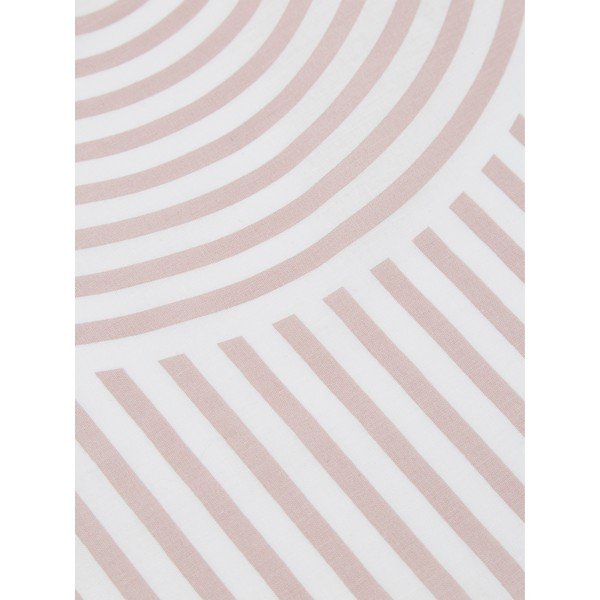 Różowo-biała pościel jednoosobowa z bawełny ranforce Westwing Collection Arcs, 155x220 cm-image-3