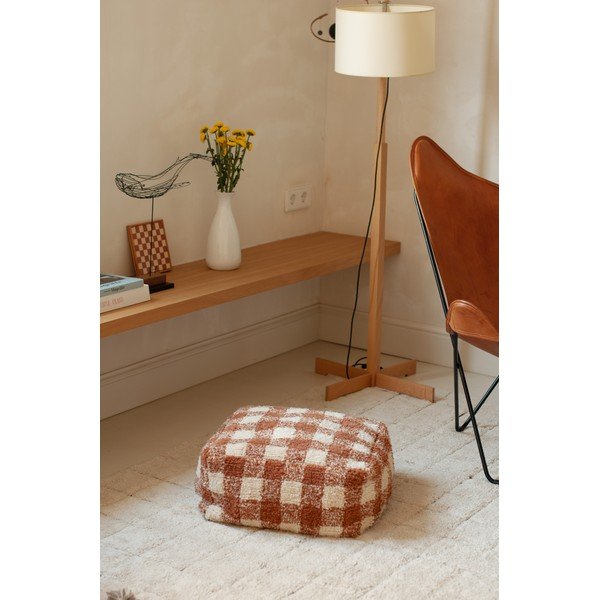 Brązowy puf dziecięcy Vichy Toffee – Lorena Canals-image-1