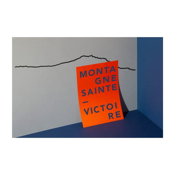 Czarna dekoracja ścienna z zarysem miasta The Line Sainte Victoire