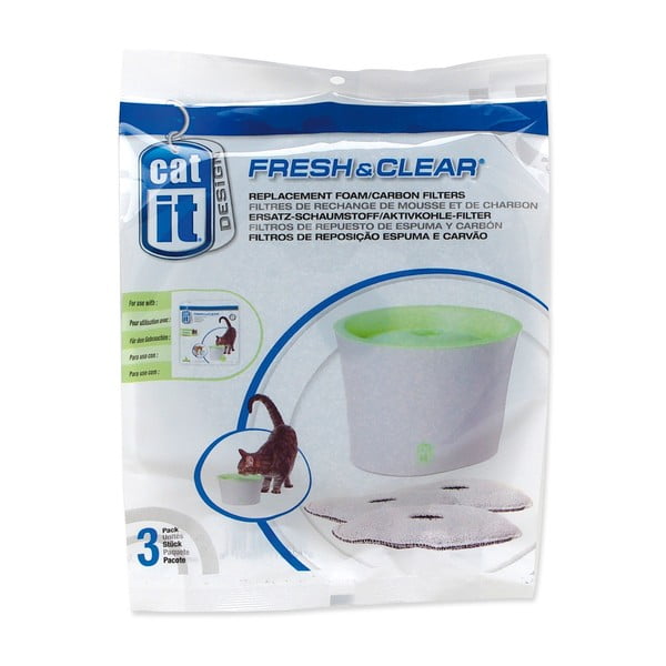 Filtry do poidełka fontanny 3 szt. dla kotów Catit Fresh&Clear – Plaček Pet Products