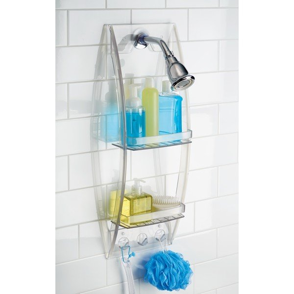 Przezroczysty wiszący uchwyt do łazienki iDesign, 23x73 cm-image-1